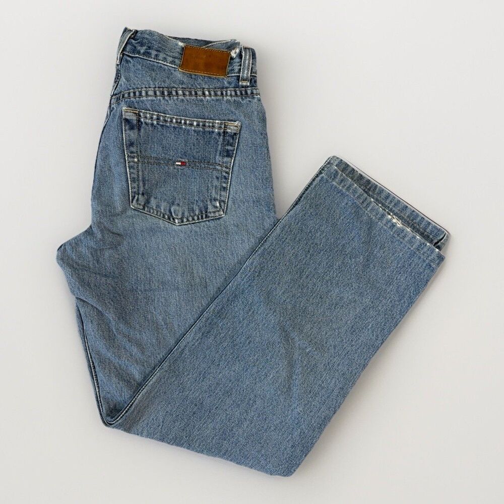 Tommy Hilfiger Jeans Vintage Light Wash Boyfriend Blue Jeans Cotton Sz 4/33